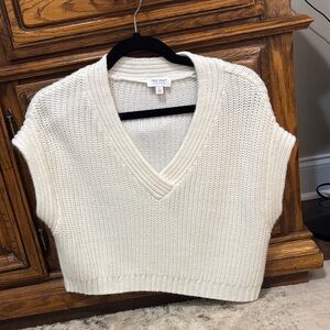 True Craft Women's V-Neck Cream Sweater